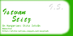 istvan stitz business card